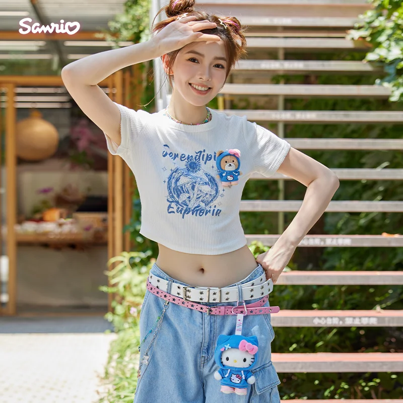 Новинка набор кукол Sanrio Hellokitty Kuromi My Melody Citywalk серии Kawaii сумка кулон Толстовка