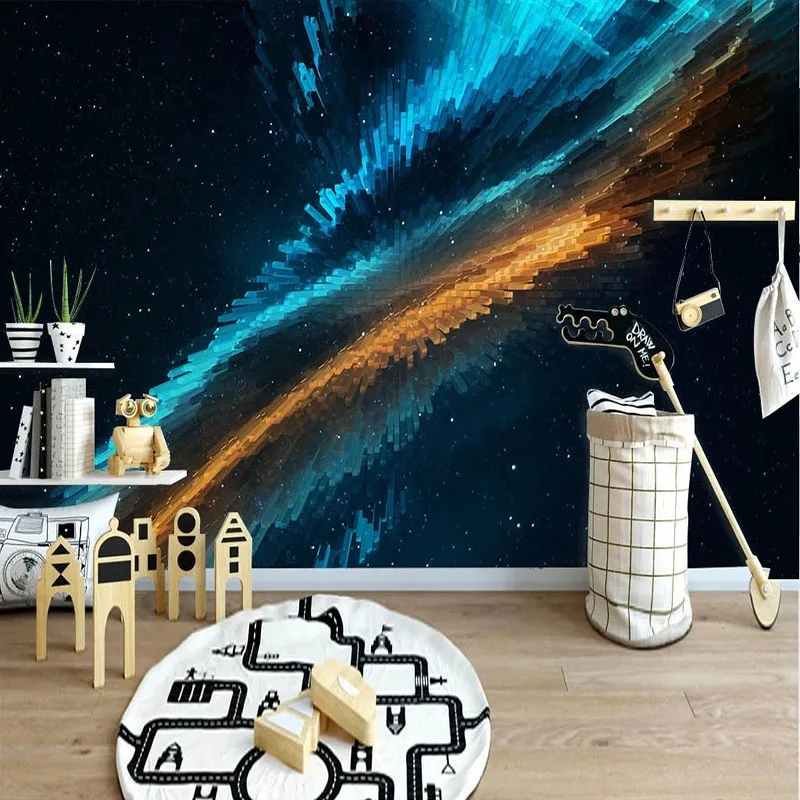 

Custom 3 Mural Wallpaper Geometric Gold Rectangular Modern TV Background Wall Mural Wallpaper For Bedroom Walls Papel De Parede