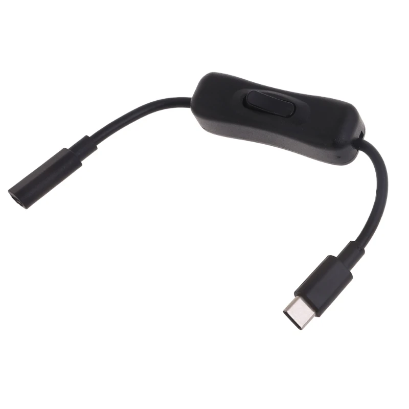 

USB C Male to Female Extension Cable with Inline Power for Raspberry 4 and Android Devices