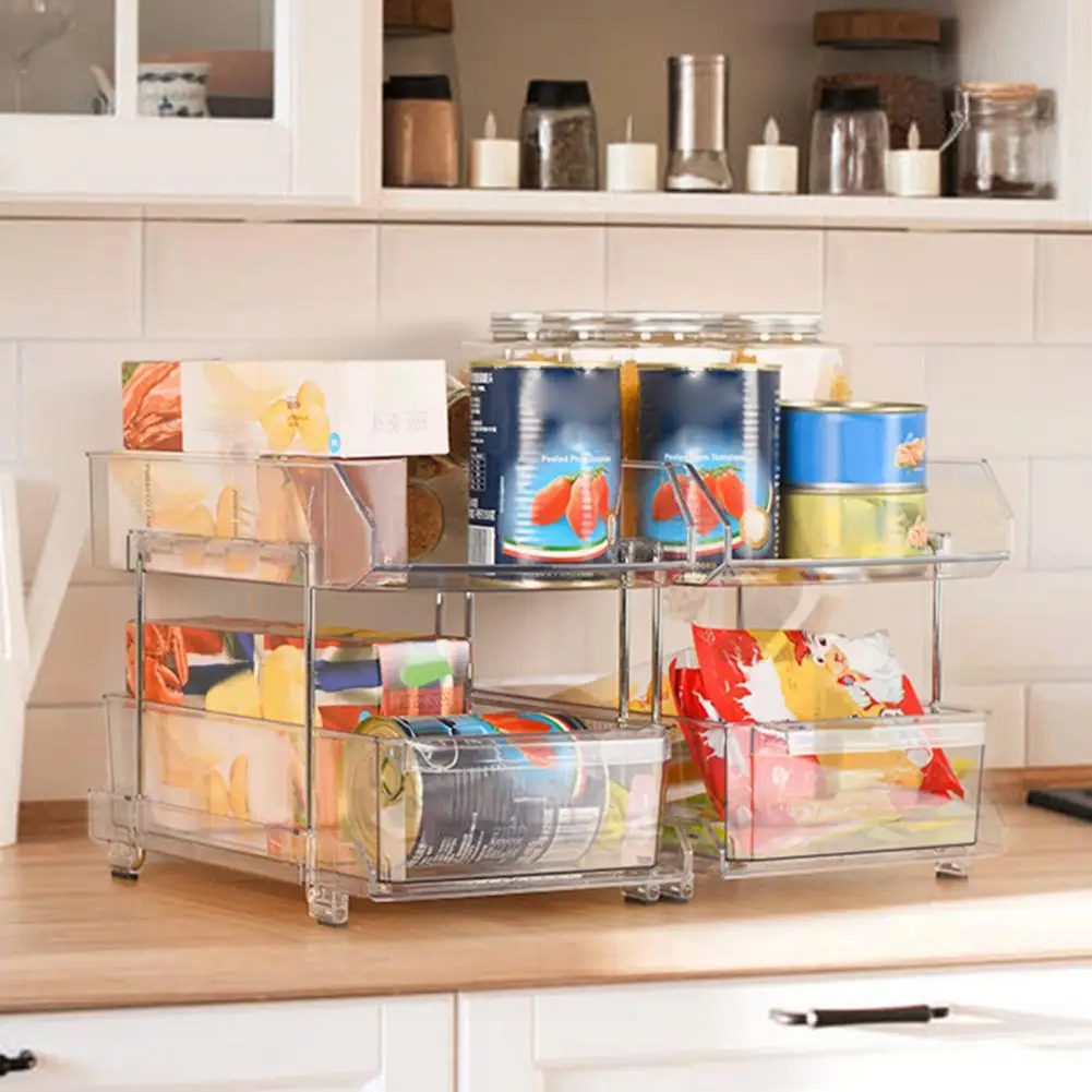 

Useful Storage Shelf Space-saving Desktop Rack Multi-Purpose Vanity Skincare Cosmetic Organizer Bins Storage