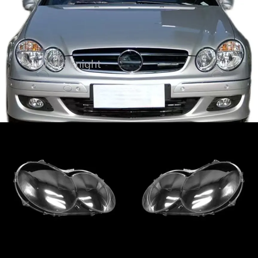

Car Front Headlight Lens Cover Transparent Lampshade Glass Lampcover Caps Headlamp Shell For Mercedes-Benz W209 CLK 2004~2006