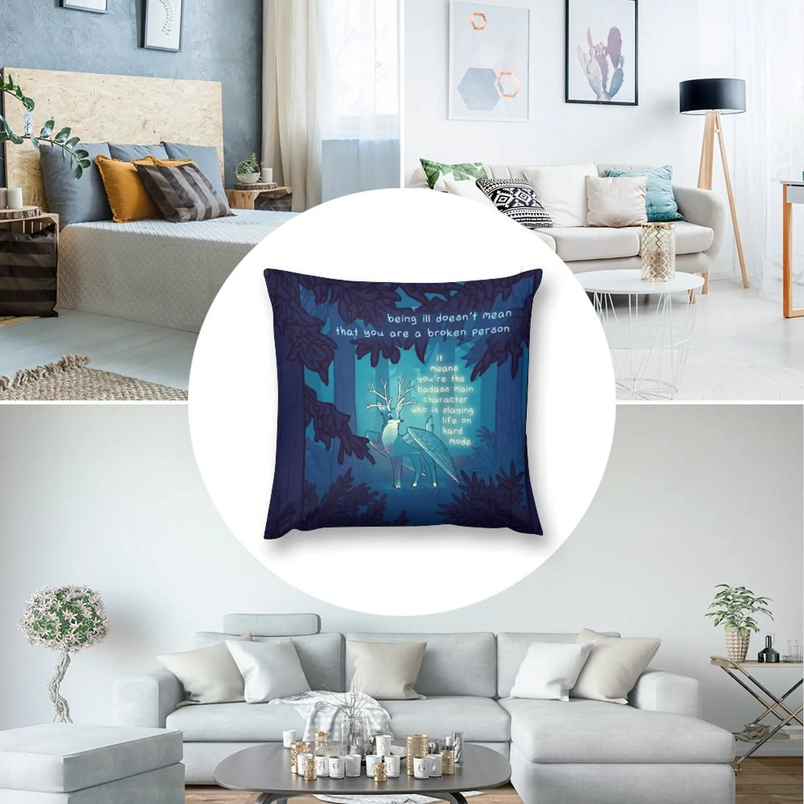 Вы главный герой призрак лес перитон Крылатый олень диванная Подушка Чехол