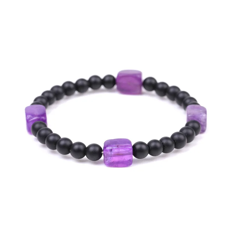 

Natural Stone 6mm Lava Stone Tiger's Eye Amethyst Bead Bracelets Chakra Bracelet Women Man Jewelry