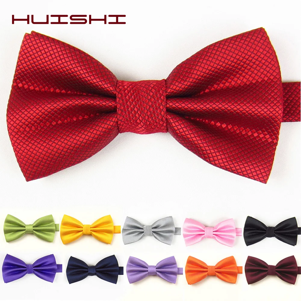 

Bowtie For Men HUISHI Luxury Business Wedding Banquet Party Bow Ties For Men Neckwear Adult Women Shirts Solid Color Gravatas