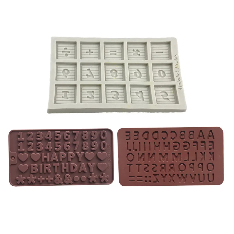 

1Pc/Set Letter Number Silicone Molds Chocolate Ice Kitchen Cookie Bread Jelly Cakes Cooking Accessories Decorations Baking Tools