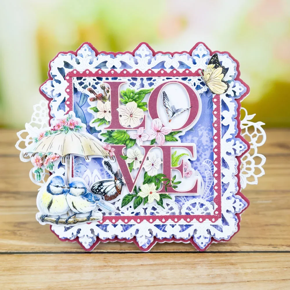 Чаризма кружевные слова очаровательный день рождения любовь металлические