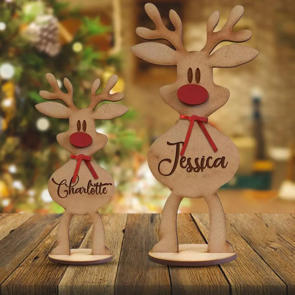 

Unique Cartoon Standing Models Childlike Xmas Gift Reindeer Ornaments for Christmas Elk Ornaments Xmas Reindeer Ornament