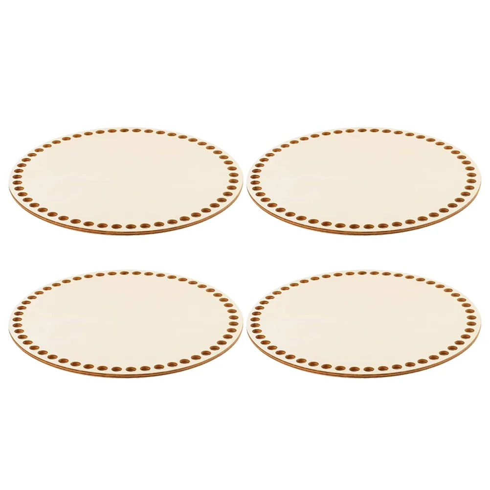 

4pcs Bag Base Board DIY Knitting Bag Wooden Bottom Base Bag DIY Supplies