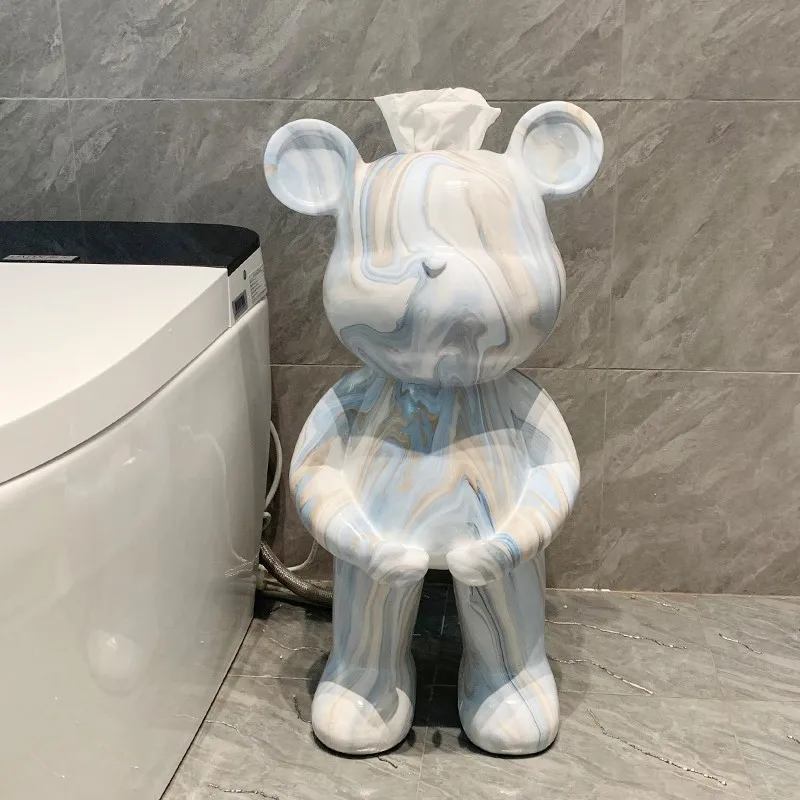 

Toilet Creative Sculpture Paper Box Floor Pumping Paper Roll Holder Vertical Storage Tissue Box Living Room Decorative Ornaments