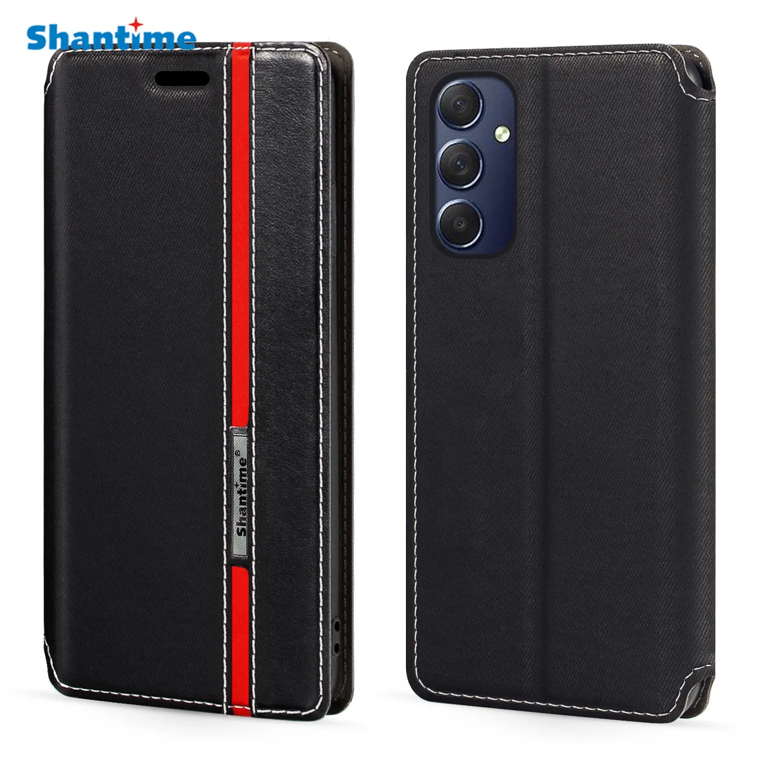 

Модный разноцветный кожаный флип-чехол с магнитной застежкой и отделением для карт для Samsung Galaxy M54