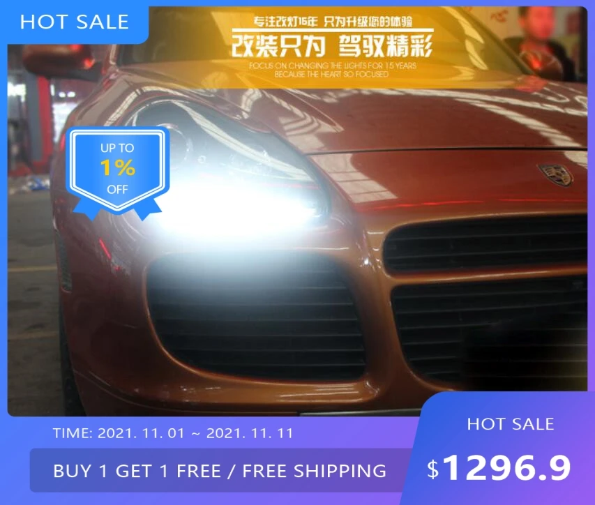 Фото Автомобильные фары и противотуманные фары LED/HID для Porsche Cayenne 2004-2008 годов, аксессуары для авто. №4