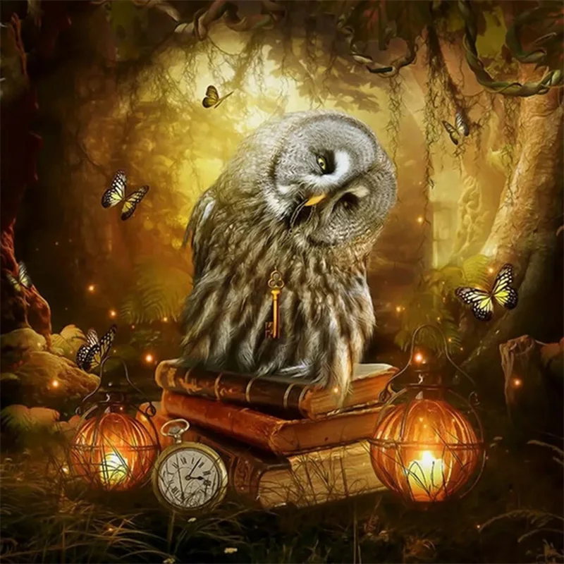 

Набор для алмазной вышивки «Сова Стразы», 5D