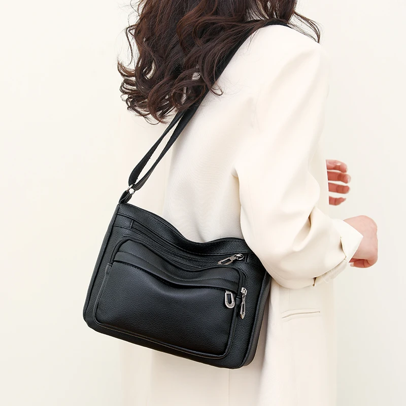 

Casual Retro wallet Shoulder Bag Retro Totes Bag for Women Trendy Vintage Women's Soft skin Handbag Female Small Subaxillary Bag