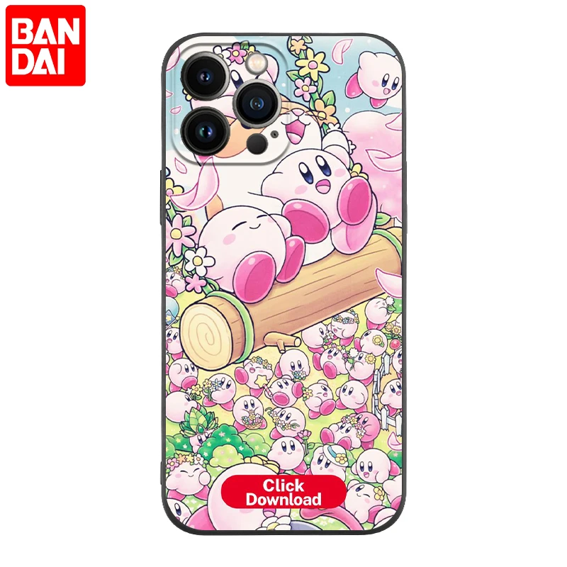 hot game kirby cute phone case for iphone 13 11 pro max 12 mini xs max x xr 7 8 plus back cover soft tpu shell fundas coque cell free global shipping