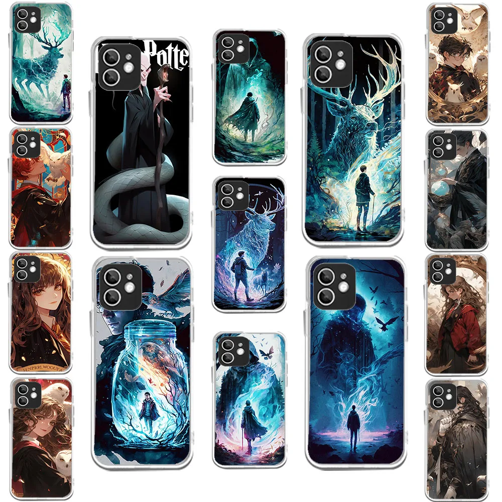 WEA-14 Harries Wand Potters Transparent Flexible TPU Case For LG K42 50 52 62 71 G8 V40 60 G52 61 92 X4 VELVET Stylo6 THI