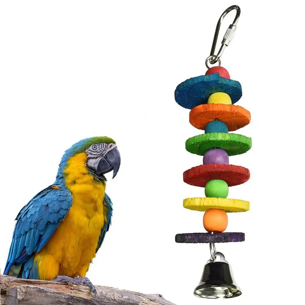 

Pet Bird Parrot Ball Bell Climbing Grinding Paw Haning Cage Decor Chewing Toy