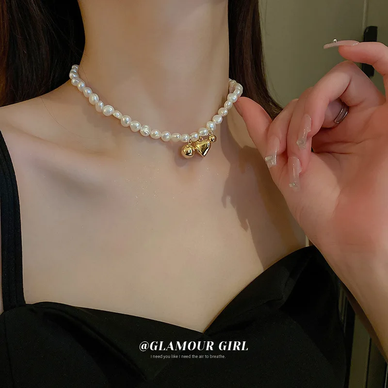 100% натуральный пресноводный жемчуг 14 К позолота романтическое любовное Сердце