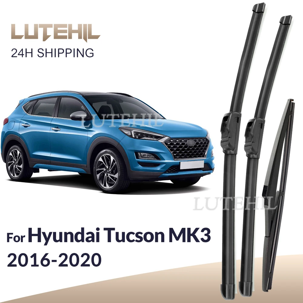 

Комплект передних и задних щеток стеклоочистителя для Hyundai Tucson TL 2016 2017 2018 2019 2020, лобовое стекло 26 "16" 14"
