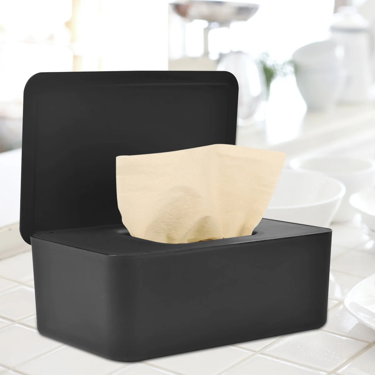 

Новый контейнер для хранения салфеток, герметичный многоразовый контейнер для салфеток со стандартным контейнером для хранения, пылезащит...
