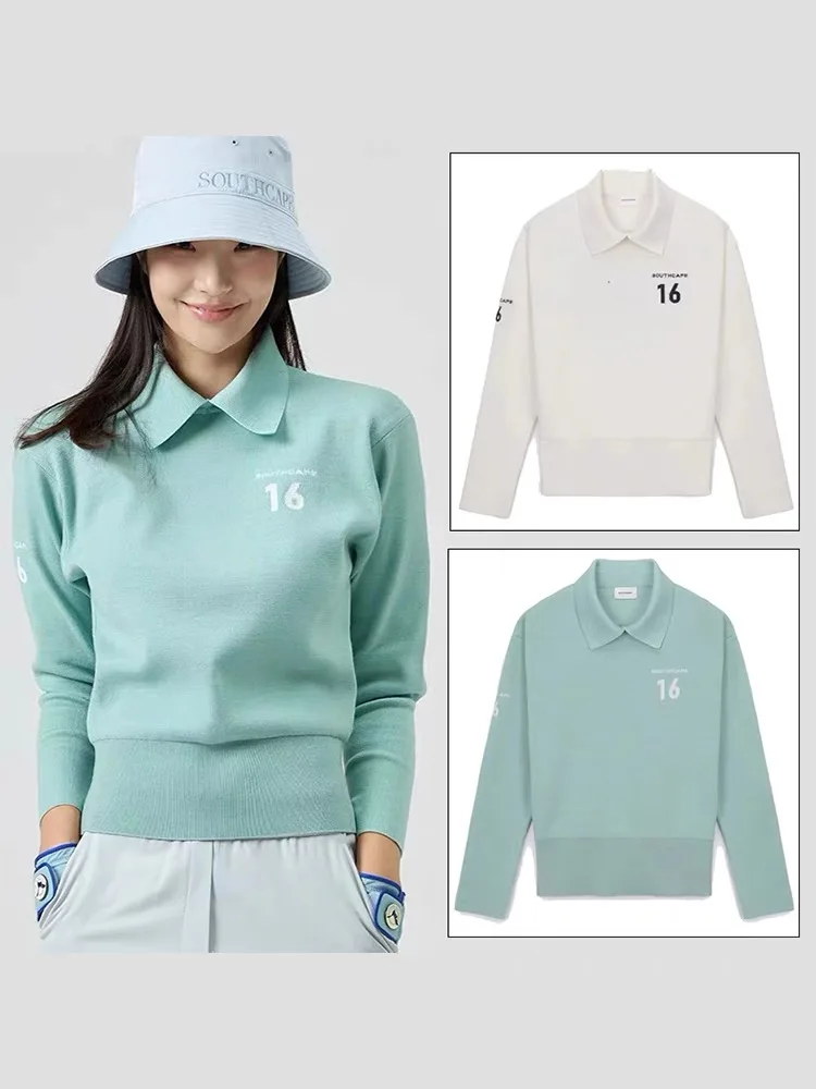 

Spring and Autumn Golf Clothing Women's Long Sleeve Knitted Sweater 23 New Fashion Casual Sports Top