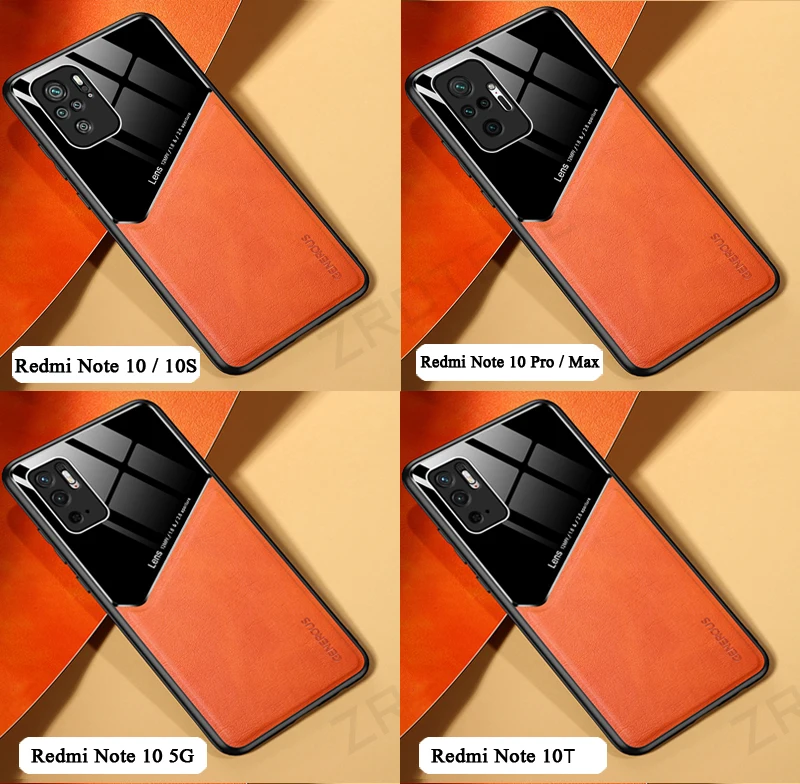 Чехол из поликарбоната с кожаной текстурой для Xiaomi Redmi Note 10 Pro |