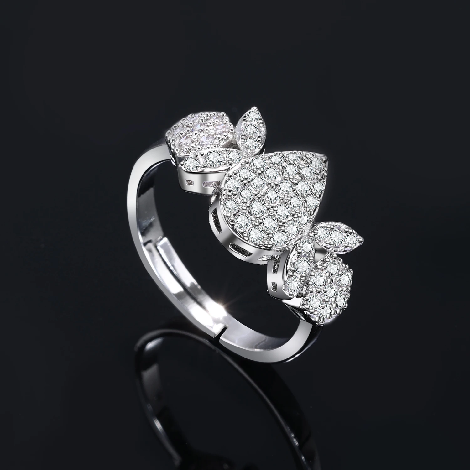 Новинка 2024 г. полный комплект из 4 предметов с цирконом для невесты женский