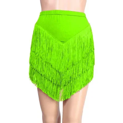 Женское платье для латиноамериканских танцев короткое с бахромой новое