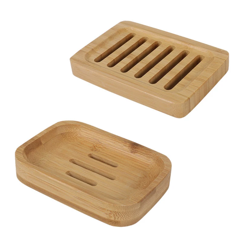 

Soap Box Natural Bamboo Dishes Bath Soap Holder Bamboo Case Tray Wooden Prevent Mildew Drain Box Bathroom Washroom Tools