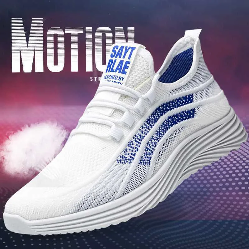 

2022 New Summer Men's Shoes Trend Fashion Comfortable Breathable Sports Running Shoes Mesh Low-top Casual Shoes Fitness Shoes