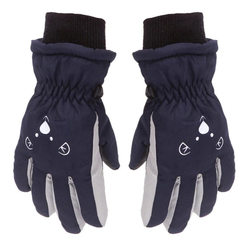 

Children Skiing Cycling Gloves Toddler Thick Warm Mittens Waterproof Windproof Outdoor Sports Cute Bear Face Snowboard Gloves