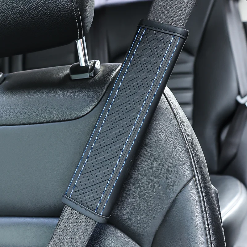 

Car Seat Belt Shoulder Protector PU Leather Seat Belt Shoulder Cover Breathable Protection with Liner Car Interior Accessories