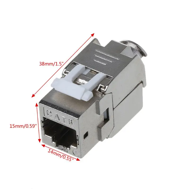 

1Pc RJ45 Keystone Cat6 Cat6A Shielded FTP Zinc Alloy Module Keystone Jack Network Connector Adapter