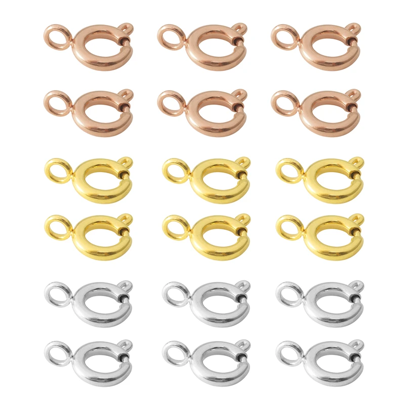 5 шт./партия круглые застежки из нержавеющей стали