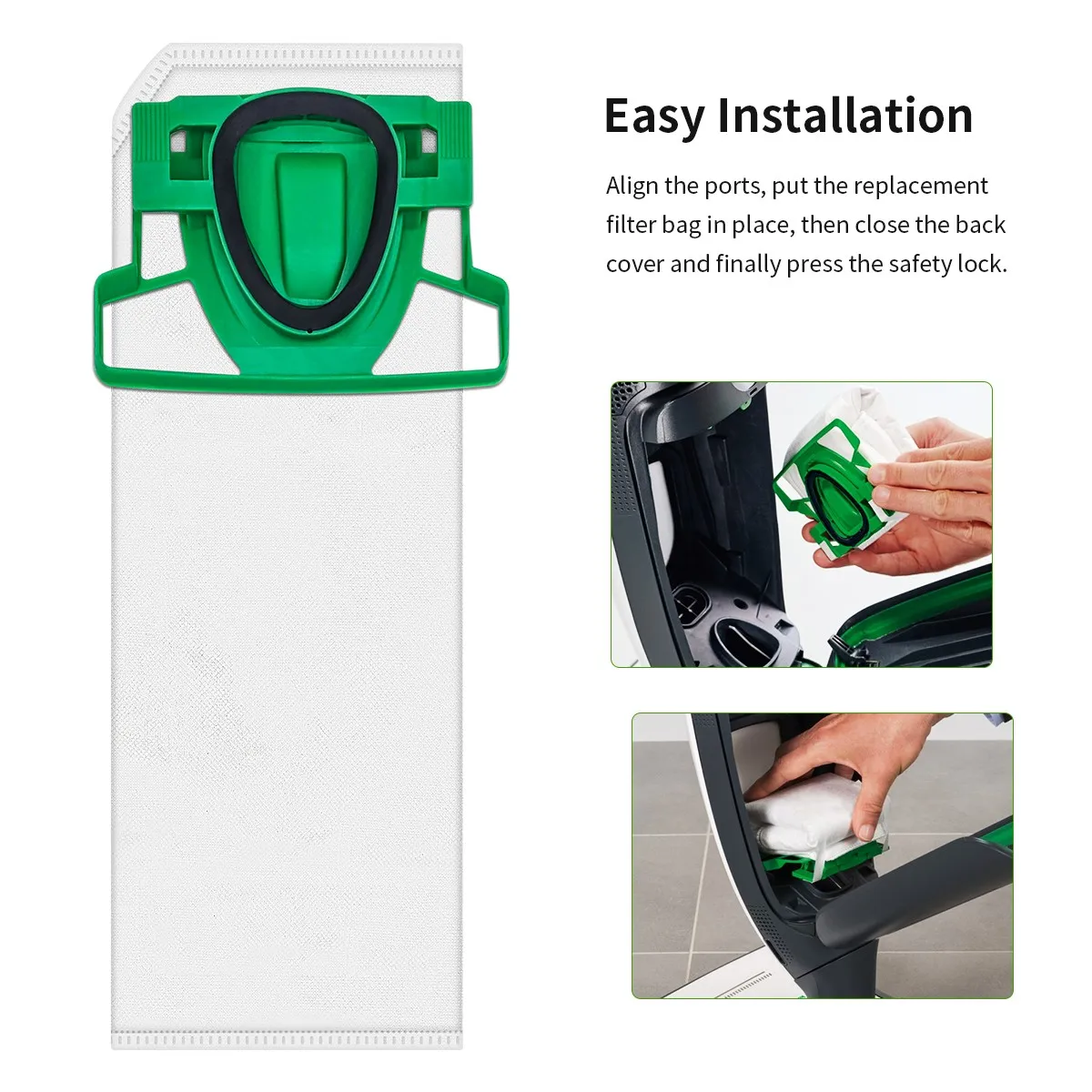 Фото Мешки для сбора пыли VK 200 для пылесоса Vorwerk Kobold VK200 FP200, сменные фильтрующие мешки, запчасти и аксессуары VK 200 №4