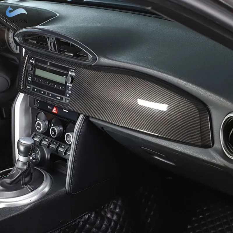 ABS Carbon Fiber Grain Car Accessories Interior Center Console Dashboard Panel Cover Trim For Toyota 86 Subaru BRZ 2012-20 LHD