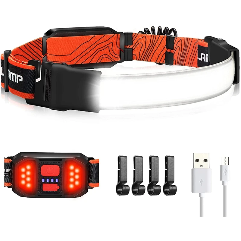 

LED Head Light Flashlight,230°Wide-Beam USB Rechargeable Head Light Headlight Head Light Lamps for Running Camping