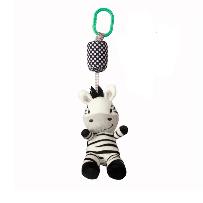 

Cartoon Cute Black And White Zebra Baby Rattle Toys Animals Bed Bell And Stroller Hang Boutique Car Hanging