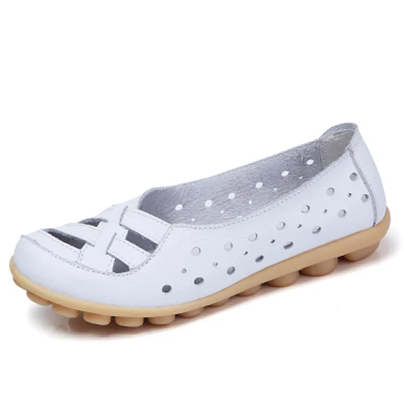 

2022 high quality Genuine Leather Flats Women's Shoes Leather 9085