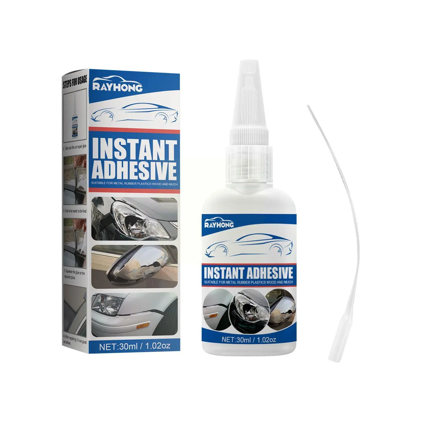 

30ml Car Repair Glue Professional Auto Glue Car Adhesive For Car Modification Parts And Repairs Repairing Broken Fixing Car P2U7