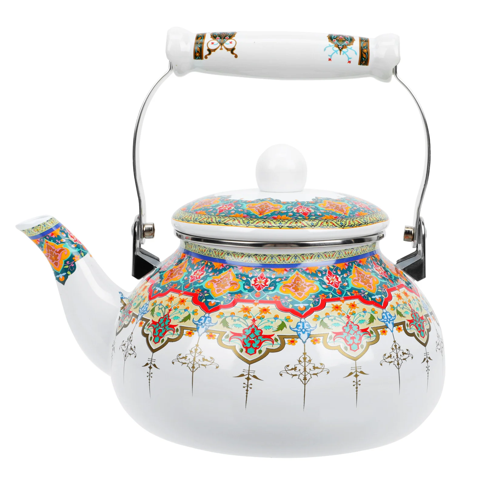 

Thickened Heating Pot Heating Kettle Tea Kettle Enamel Teapot for Shop Office Home Store
