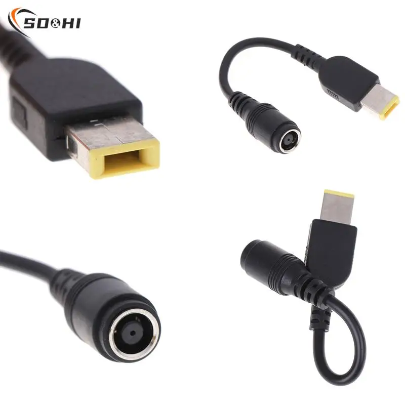 

1Pc 7.9*5.5mm Round Jack to Square Plug End Adapter Pigtail Charger Power Adapter Converter Cable For IBM for Lenovo Thinkpad