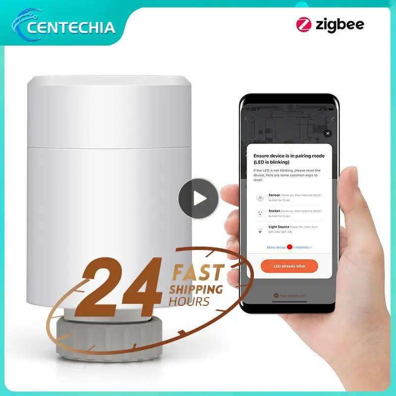 

Умный клапан радиатора Zigbee с цифровым дисплеем, мини-клапан регулировки температуры, аксессуары для радиатора, термостат, белый