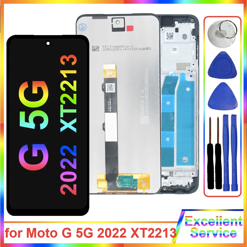 Протестированный ЖК-дисплей для Motorola Moto G 5G 2022 XT2213 дигитайзер сенсорного экрана