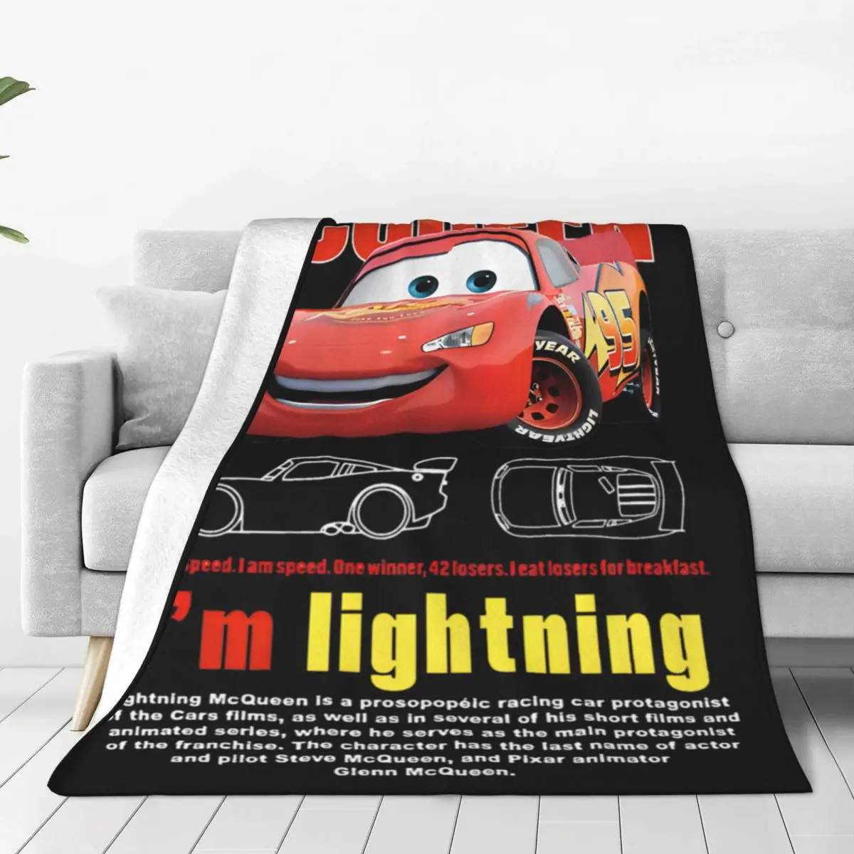 Одеяло I'm Sally Lightning McQueen Cars качественное супер теплое постельное белье пледы