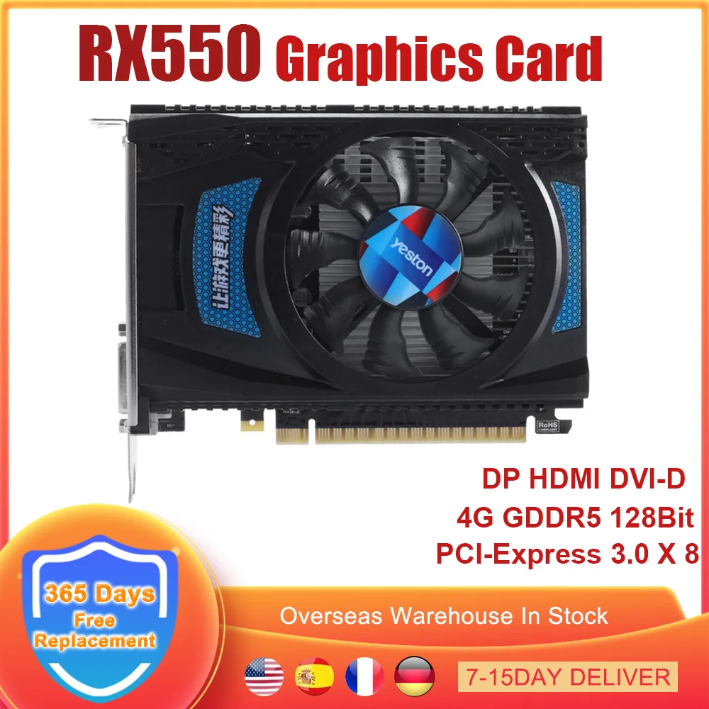 Видеокарта RX550 4G D5 GDDR5 1183 бит 6000 МГц/3 0 МГц | Компьютеры и офис