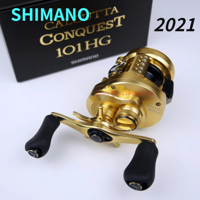 

Оригинальная Рыболовная катушка для заброса приманки SHIMANO 2022 2021 CALCUTTA CONQUEST CQ 100 101 200 201