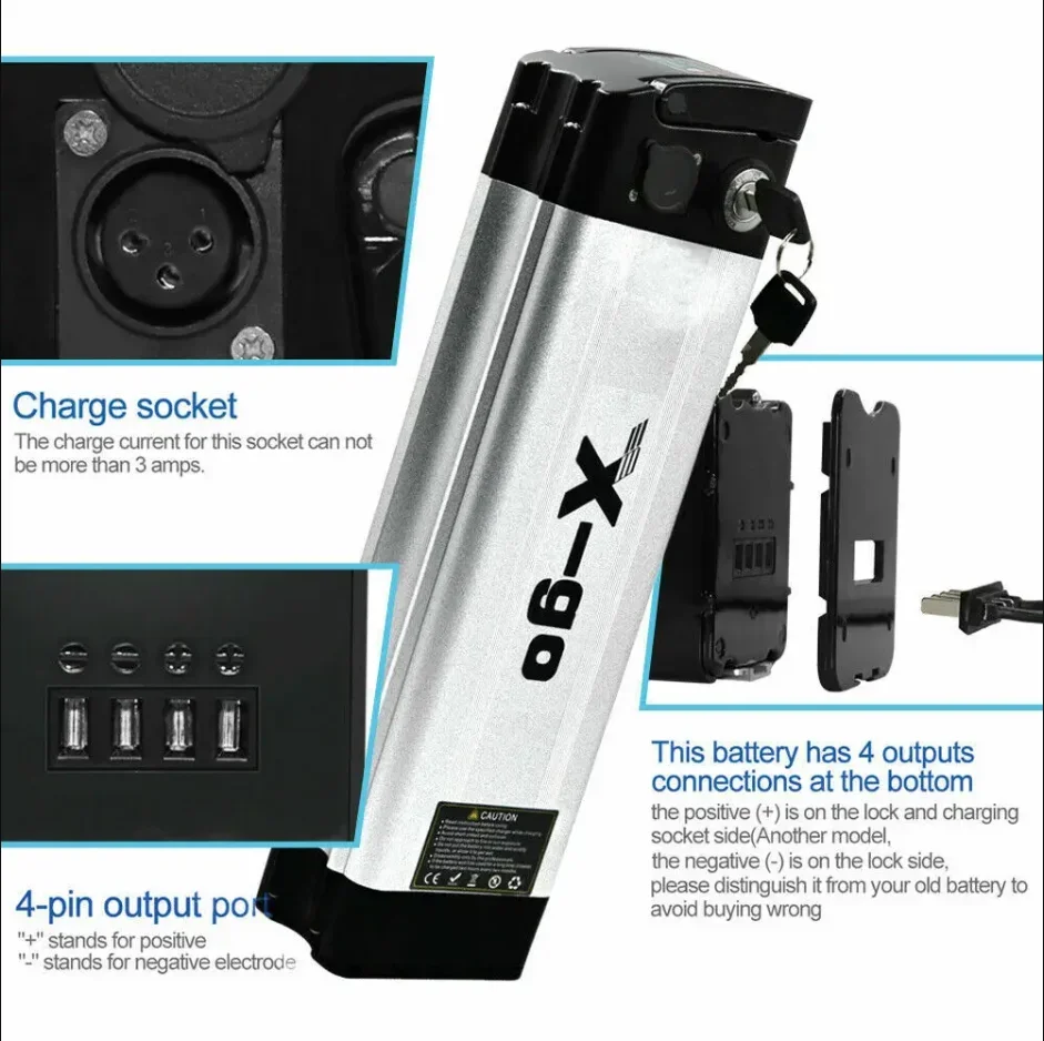 36 В 10 Ач 350 Вт 250 4 порта электронный велосипед электрический литиевая батарея для