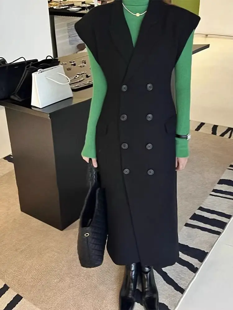 Костюм жилет платье весенняя одежда женская длинное пальто новые и куртки