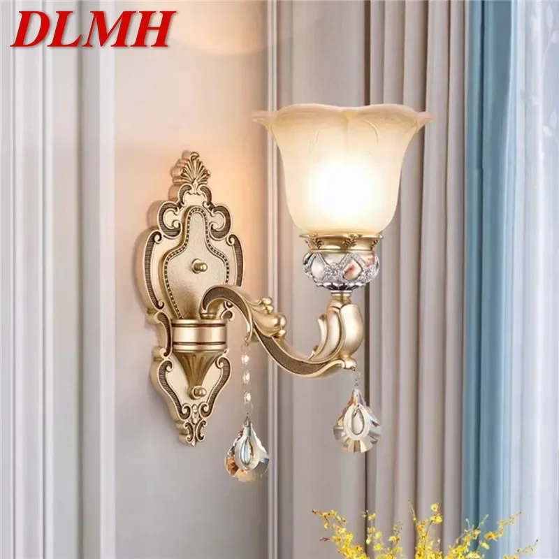 DLMH Европейский Роскошный Настенный Светильник Американский Ретро Светодиодный