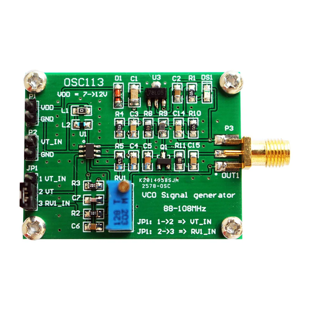 Новый Регулируемый Модуль генератора сигналов VCO 88-108 МГц FM-передатчик симулятор